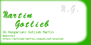 martin gotlieb business card